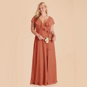 Birdy Grey Terracotta Jackson Chiffon Wrap Dress